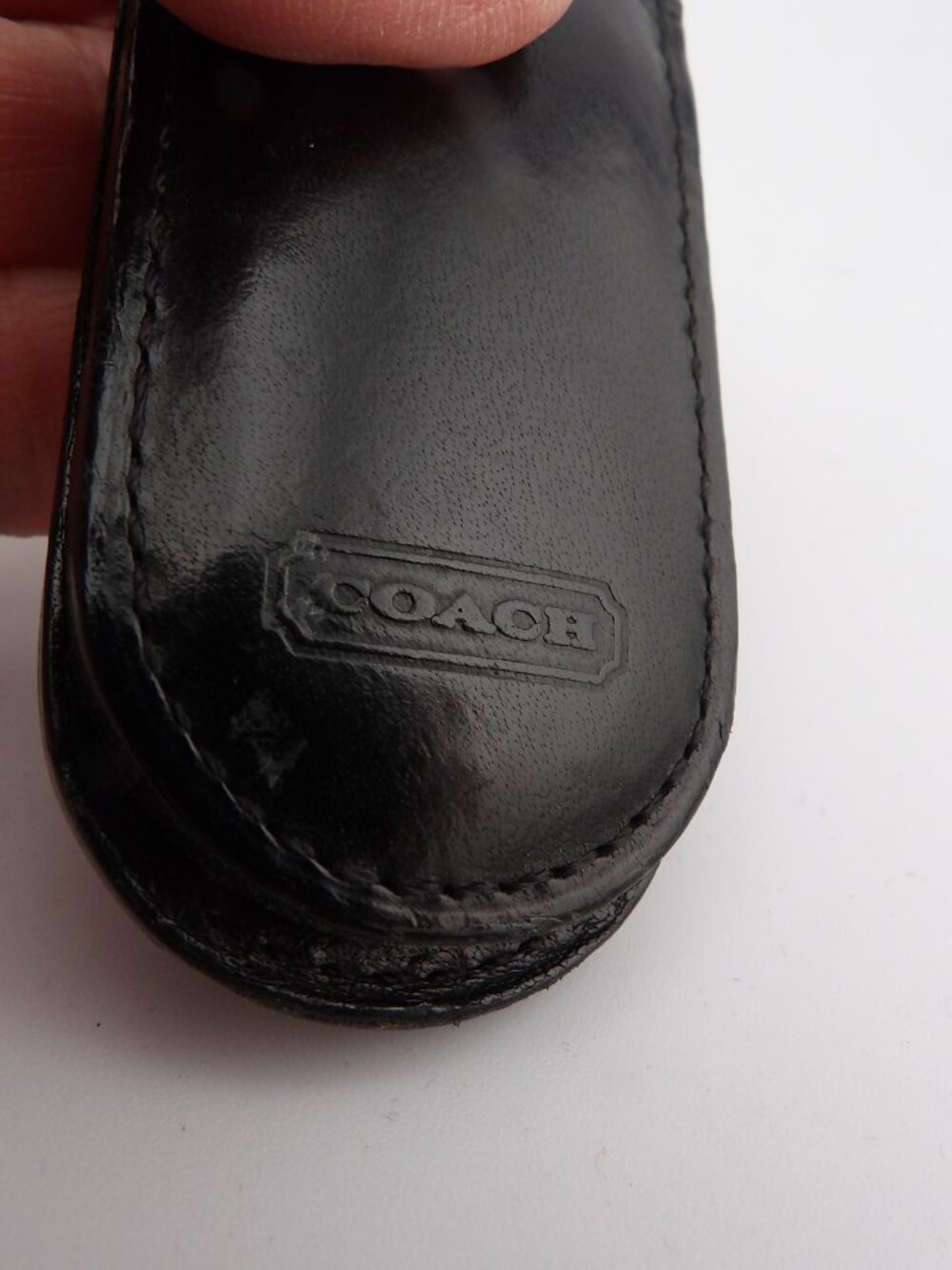 Vintage COACH Black Leather Magnetic Money Clip - Picture 3 of 6